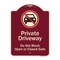 Signmission Designer Series-Private Driveway Don't Block Open Closed Gate W/ No Park, 24" x 18", BU-1824-9923 A-DES-BU-1824-9923 - alternate 1
